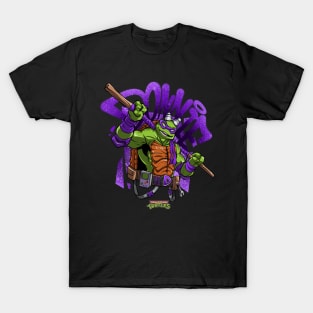 Teenage Mutant Ninja Turtle Donnie - Graffiti Cartoon T-Shirt